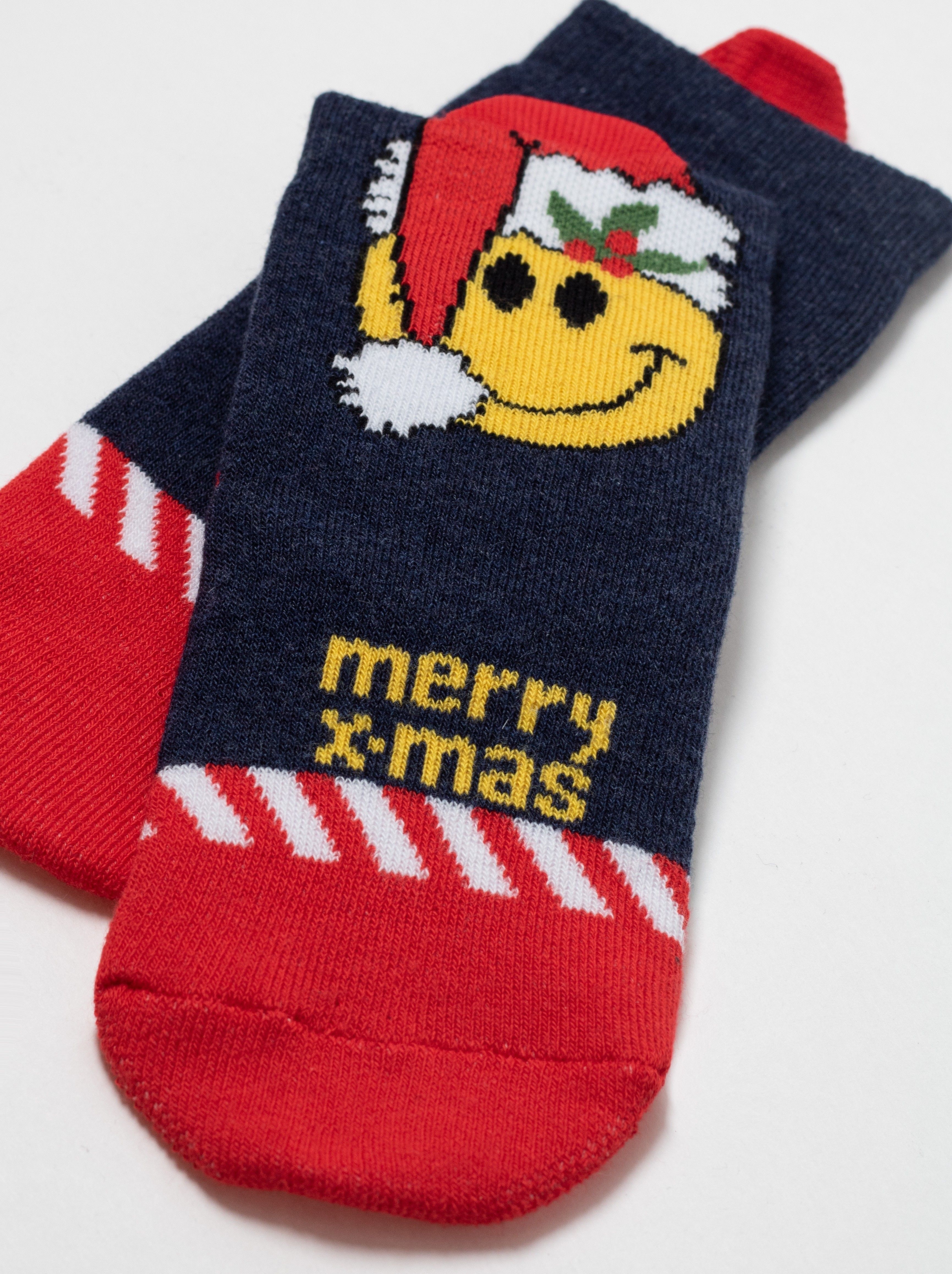 Новогодние носки «Xmas smile» Conte ⭐️, цвет темно-синий, размер 11-12 - фото 1