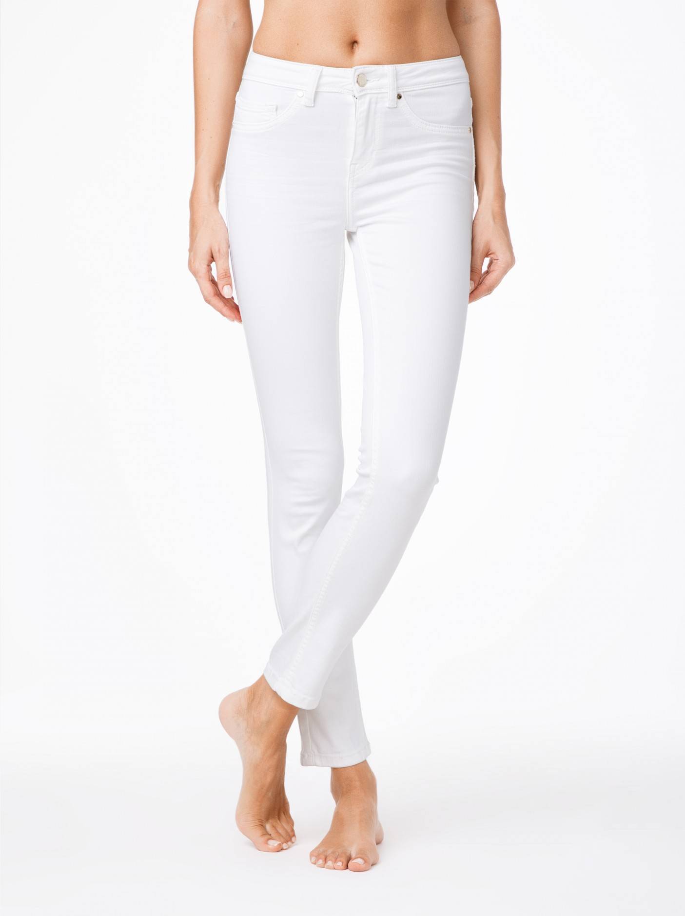 Ультракомфортные моделирующие джинсы CON-38W Lycra® Conte ⭐️, цвет белый, размер 164-102