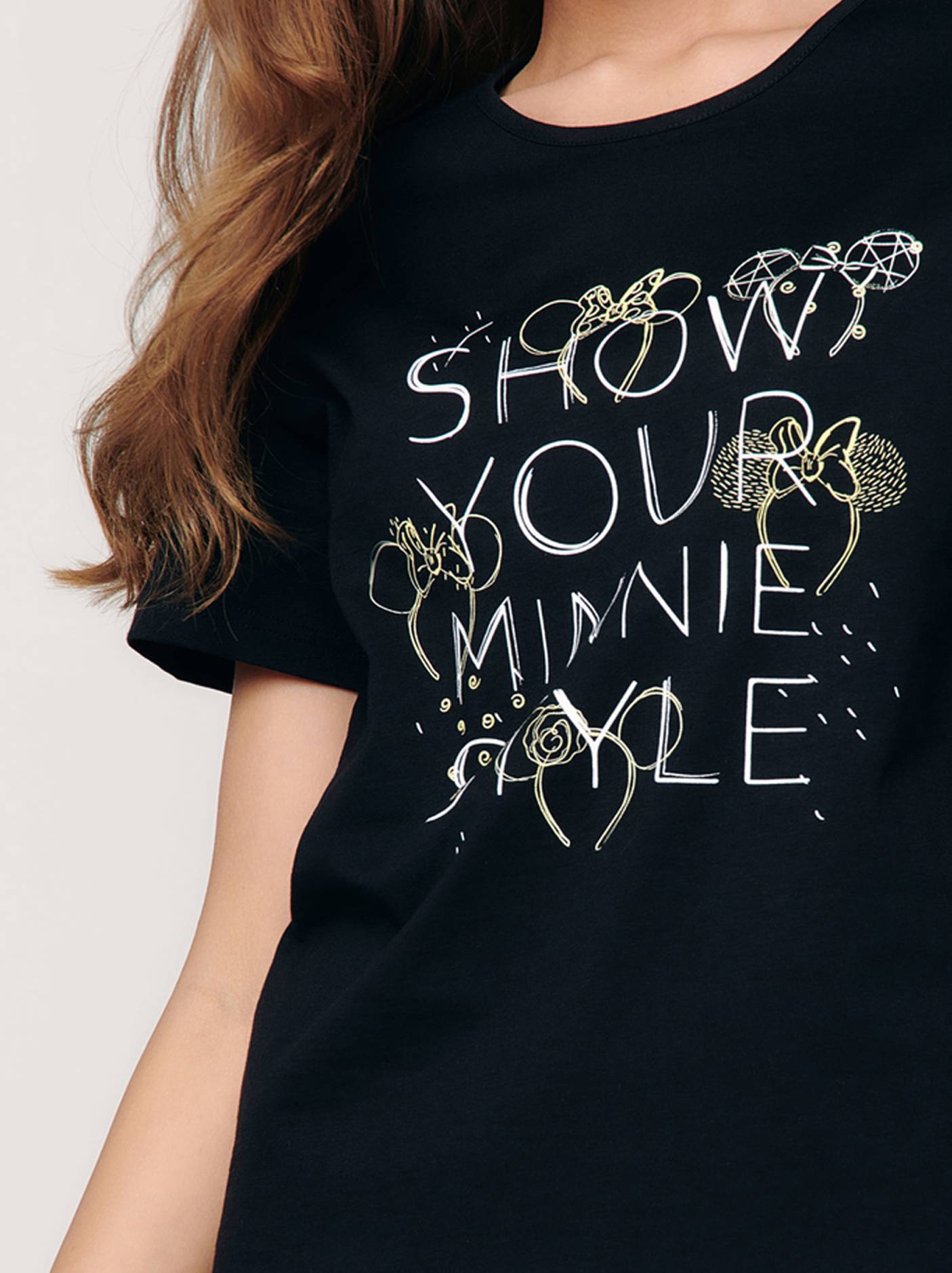 Футболка из хлопка «Minnie style» ©Disney LD 1243 Conte ⭐️, цвет black, размер 170-100 / xl