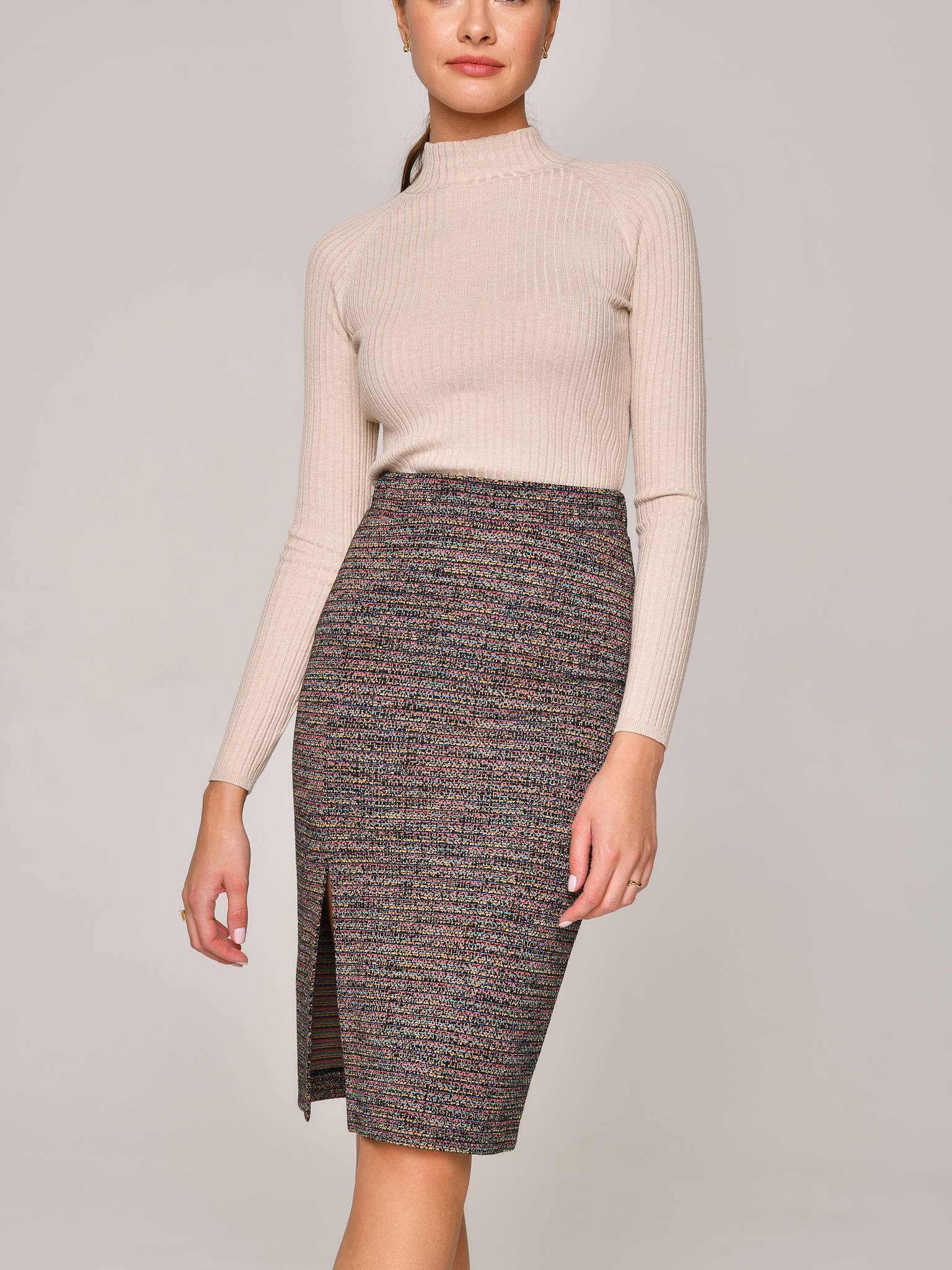 Моделирующая юбка-футляр с мерцанием люрекса SUNSET Conte ⭐️, цвет multicolor, размер 170-102