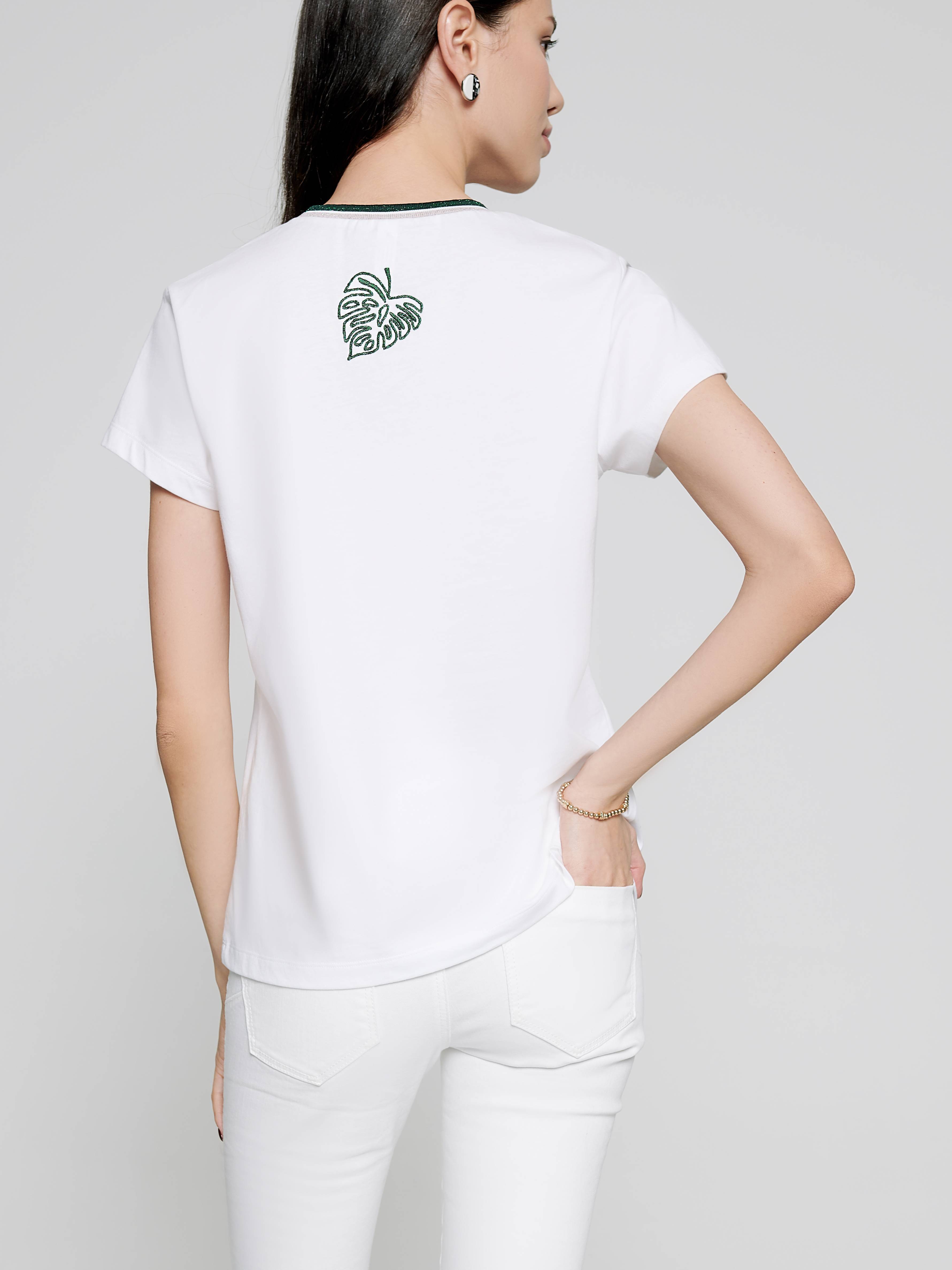Белая футболка с сияющей вышивкой LD 1107 Conte ⭐️, цвет white, размер 170-100 - фото 1