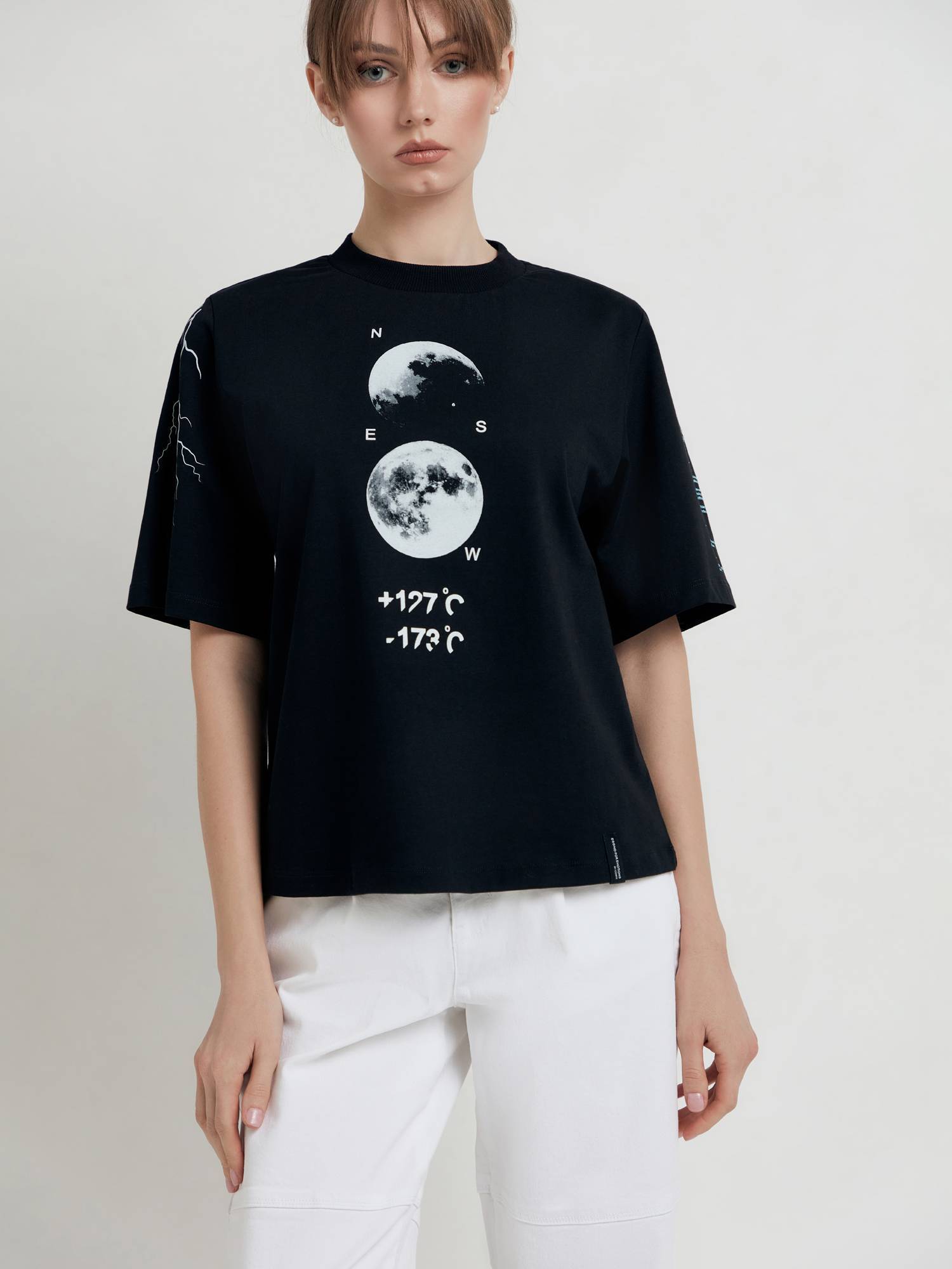 Oversize-футболка «Сompass» LD 1651 Conte ⭐️, цвет black, размер 170-84/xs