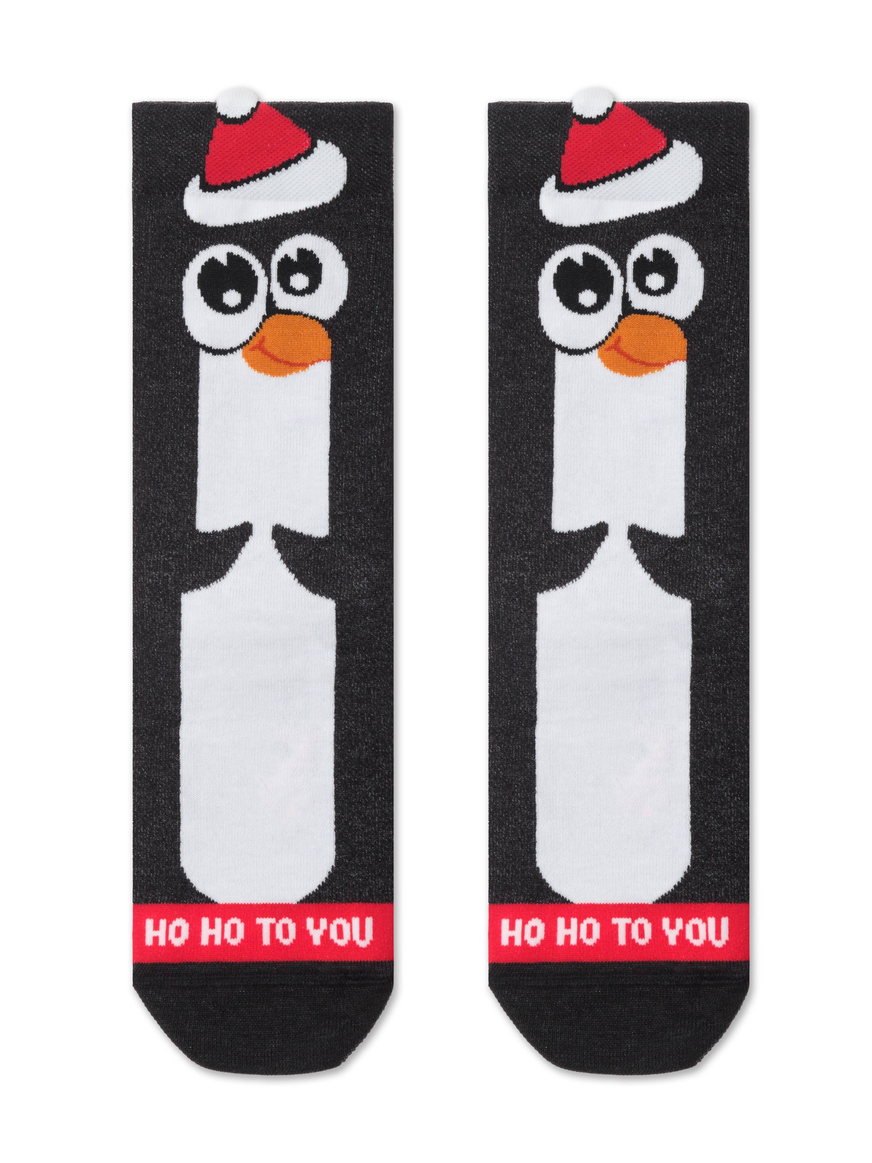 Новогодние носки «Penguin» Conte ⭐️, цвет черный, размер 42-45