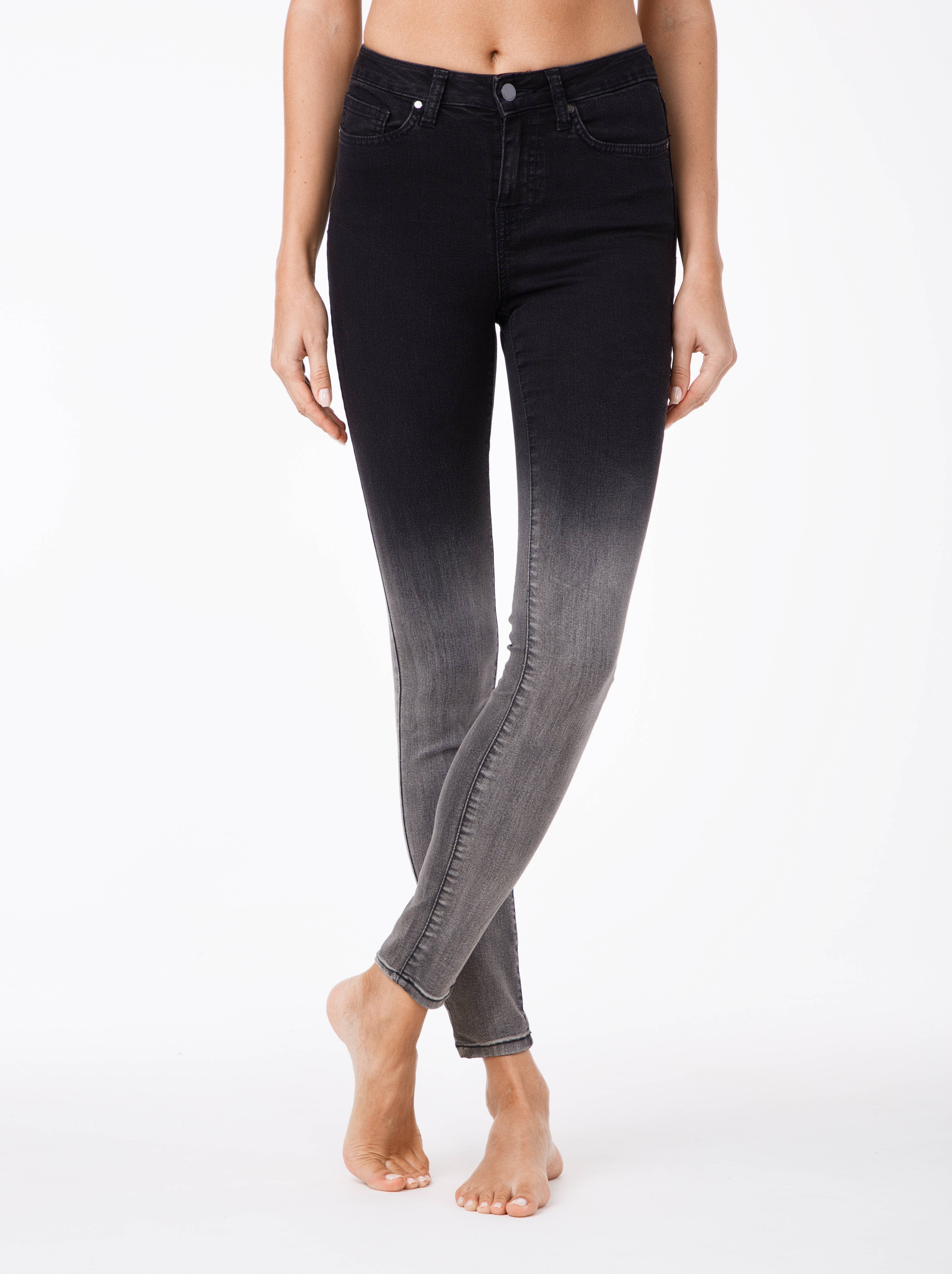 Моделирующие джинсы с эффектом градиента CON-57 Conte ⭐️, цвет черный, размер 164-90 - фото 1
