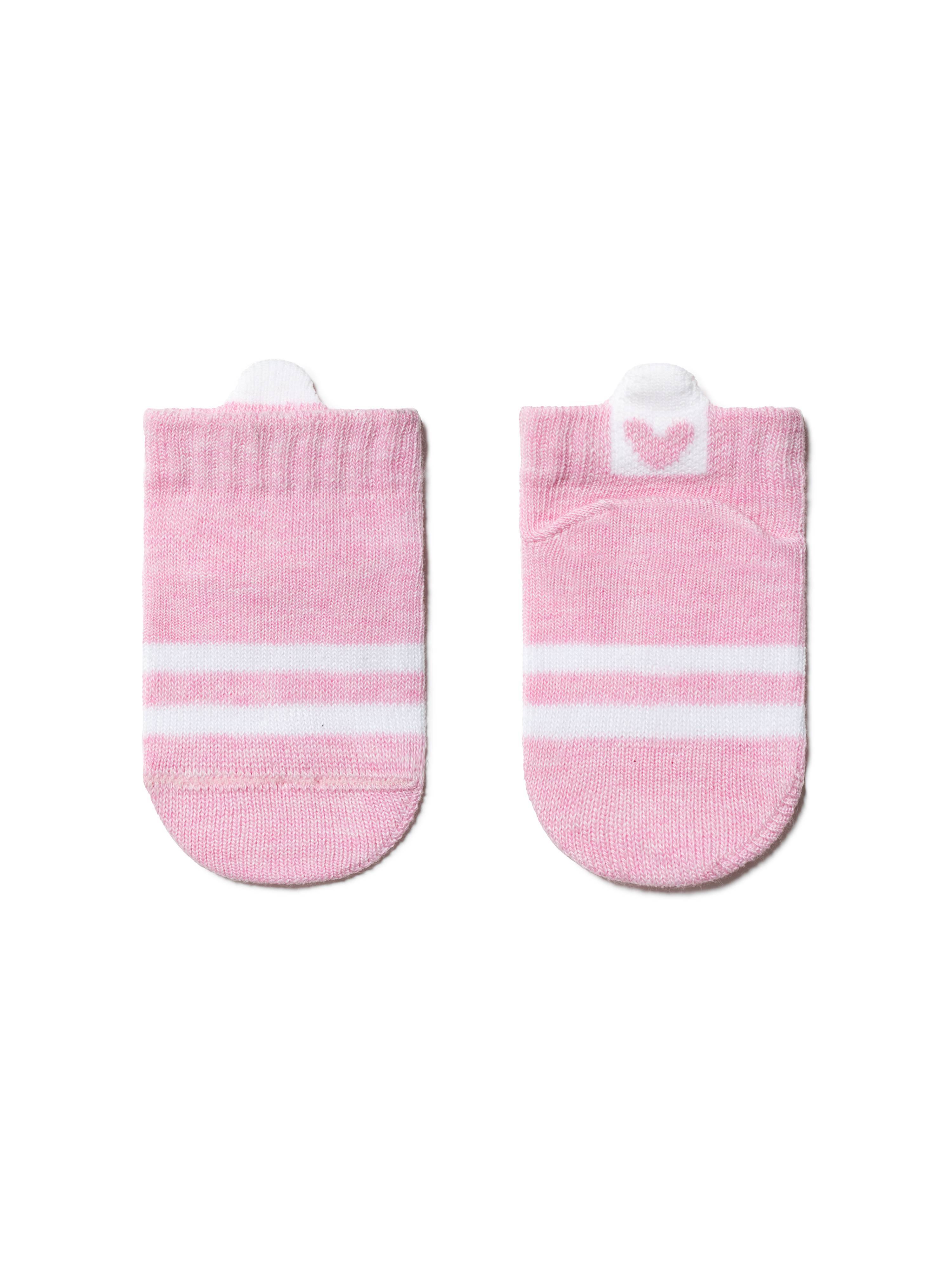 Хлопковые носки TIP-TOP с пикотом-«язычком» для самых маленьких, модель 512 Conte ⭐️, цвет светло-розовый, размер 10