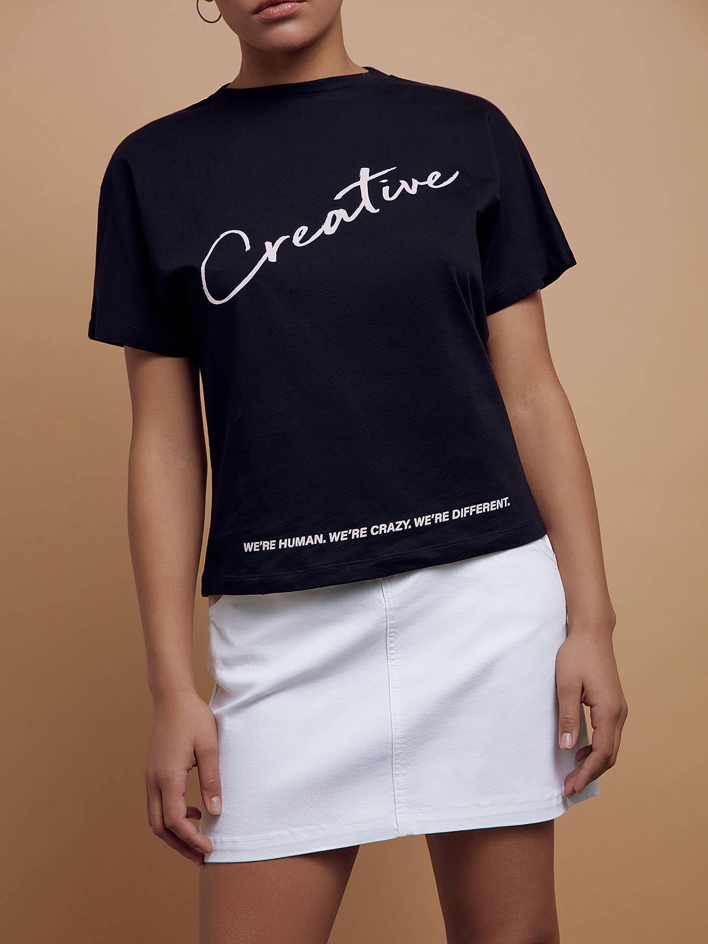 Футболка из хлопка «Creative» LD 1744 Conte ⭐️, цвет black, размер 170-84/xs