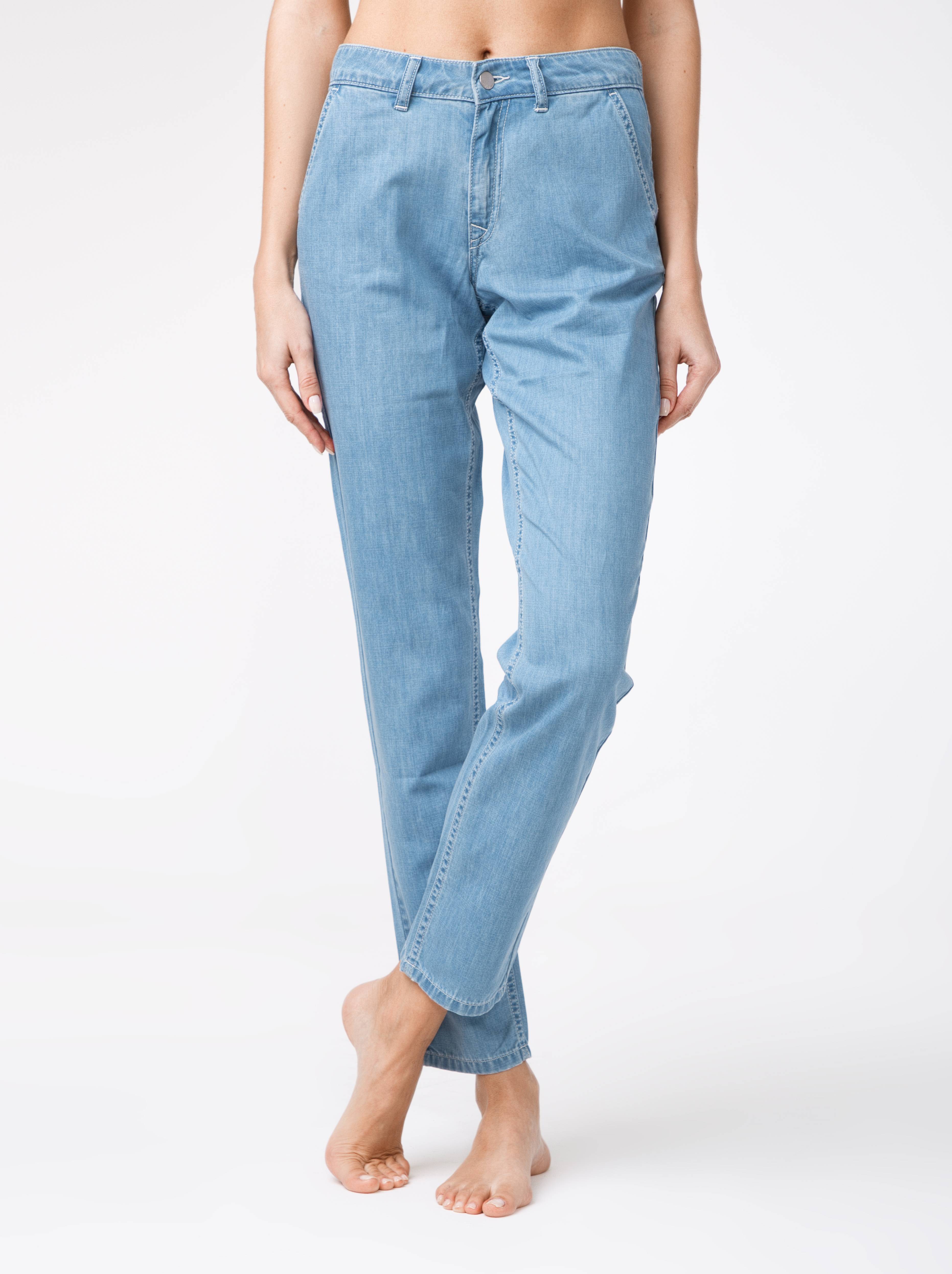 Легкие джинсовые eco-friendly брюки CON-140 Conte ⭐️, цвет bleach blue, размер 164-102 - фото 1