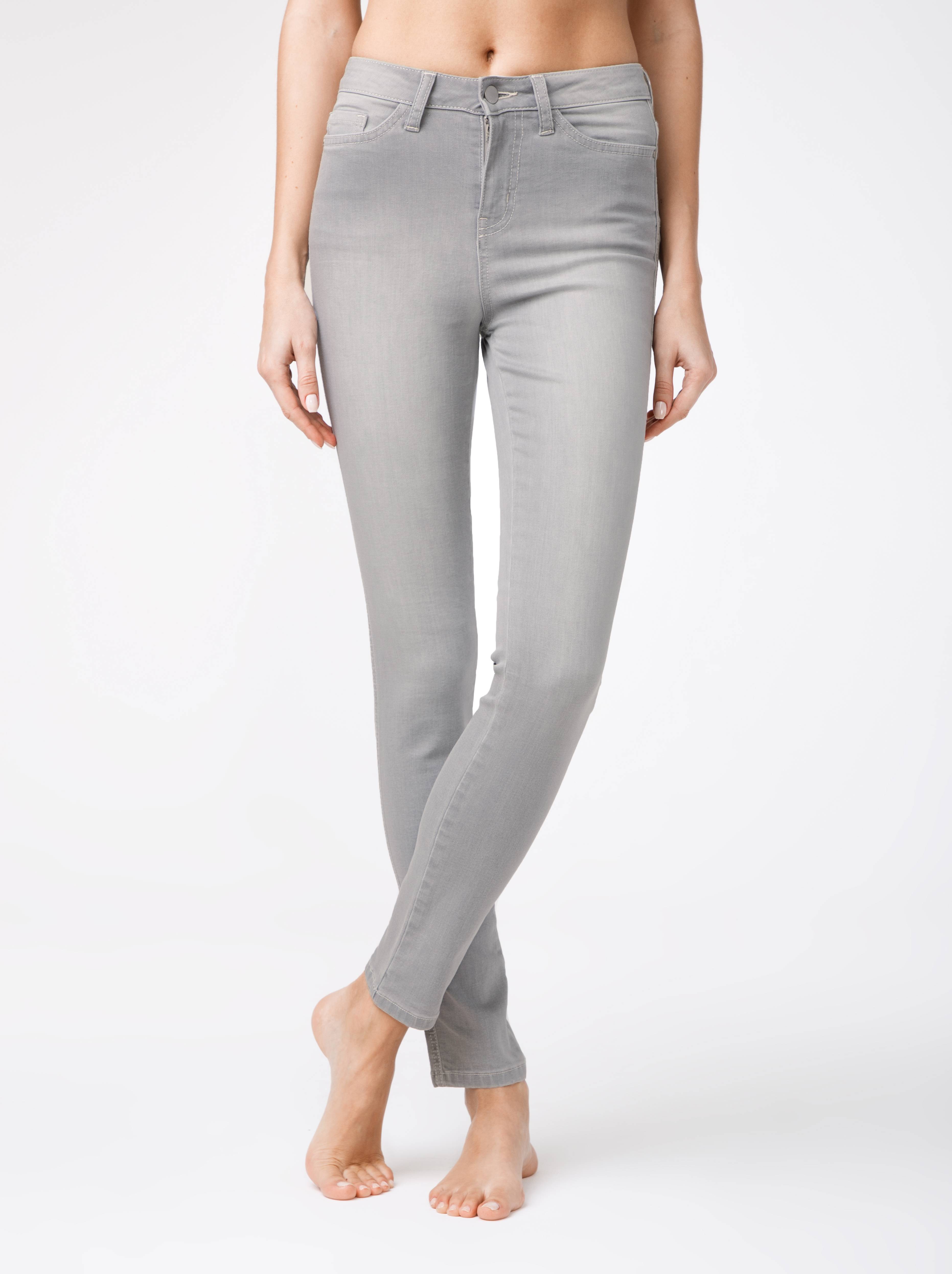 Ультраэластичные джинсы с высокой посадкой CON-117 Conte ⭐️, цвет light grey, размер 164-102 - фото 1