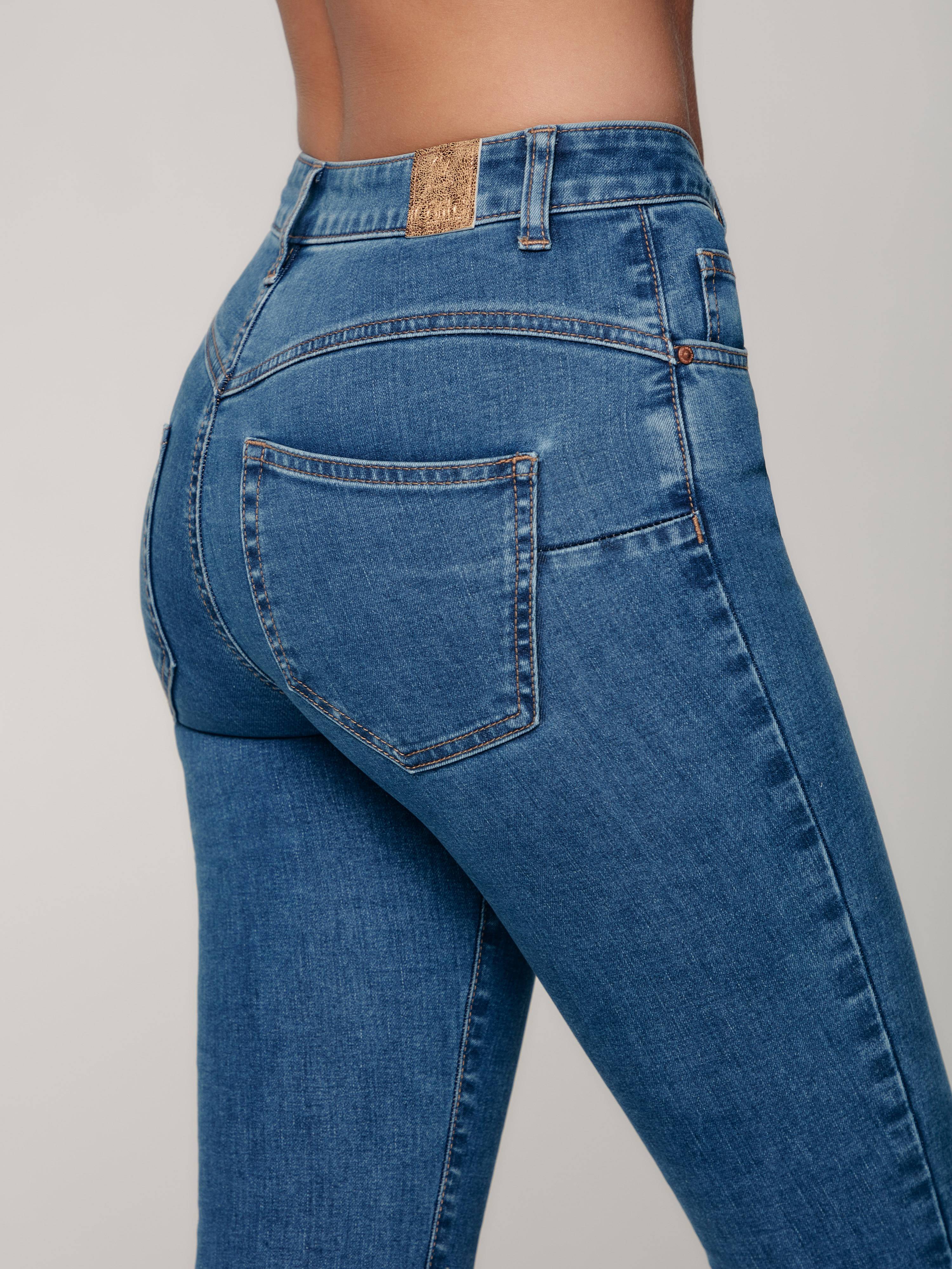 Eco-friendly джинсы skinny с эффектом push-up и с высокой посадкой CON-296 Conte ⭐️, цвет mid blue, размер 164-102 - фото 1