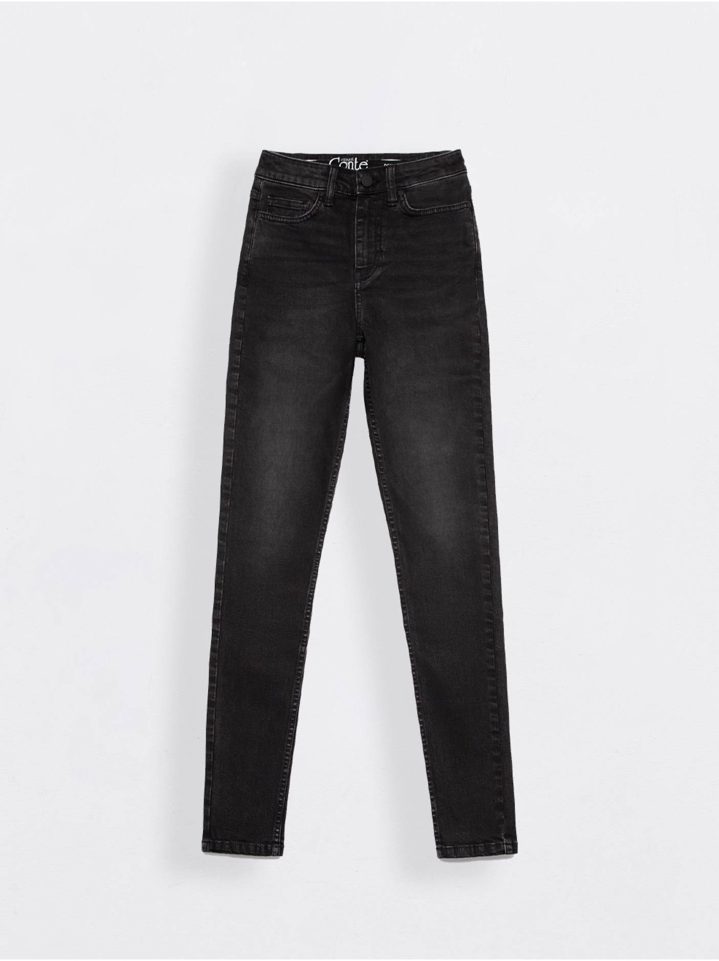 Моделирующие eco-friendly джинсы skinny CON-353 с высокой посадкой Conte ⭐️, цвет washed black, размер 164-102 - фото 1