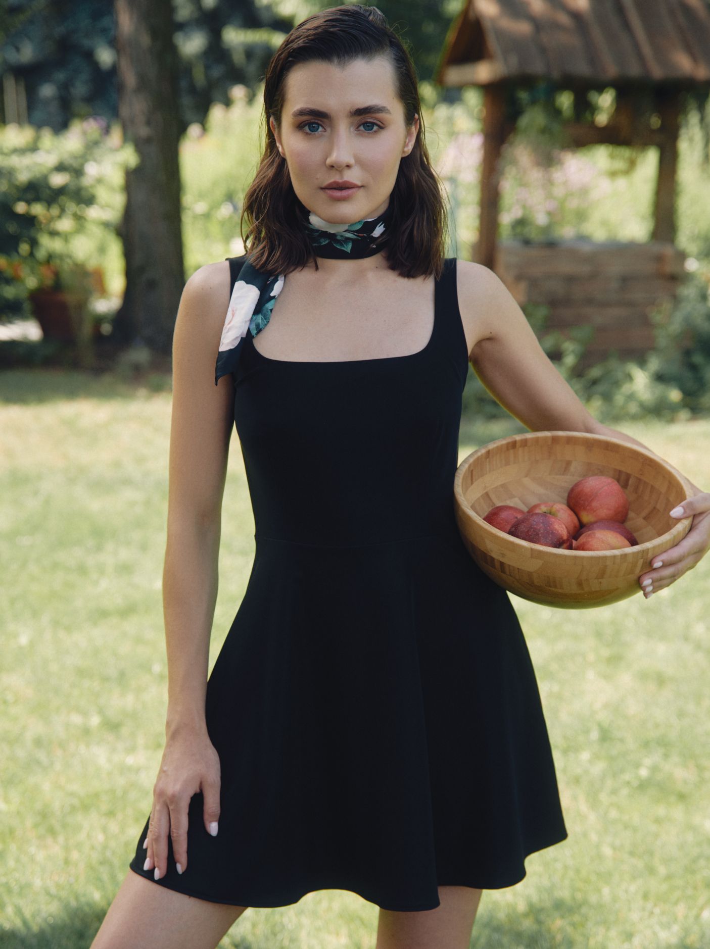 Платье из эластичного полотна под кожу LPL 2422 Conte ⭐️, цвет black, размер 170-84-90/xs