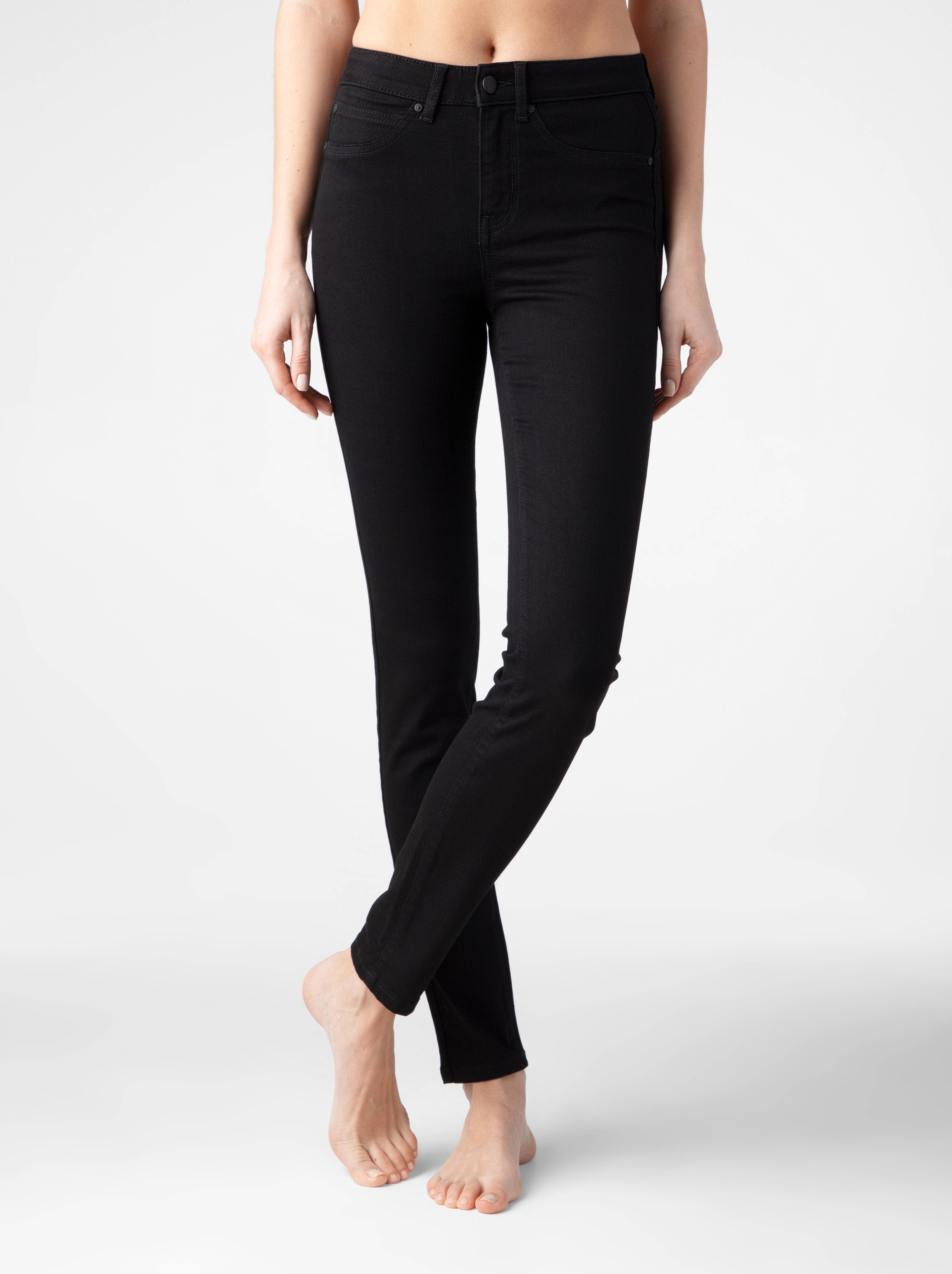 Моделирующие джинсы skinny с высокой посадкой CON-285 Conte ⭐️, цвет deep black, размер 164-102 - фото 1