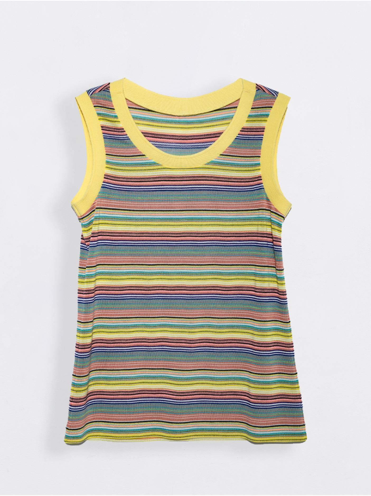 Топ в полоску с эластичными манжетами LD 921-1 Conte ⭐️, цвет yellow stripes, размер 170-84