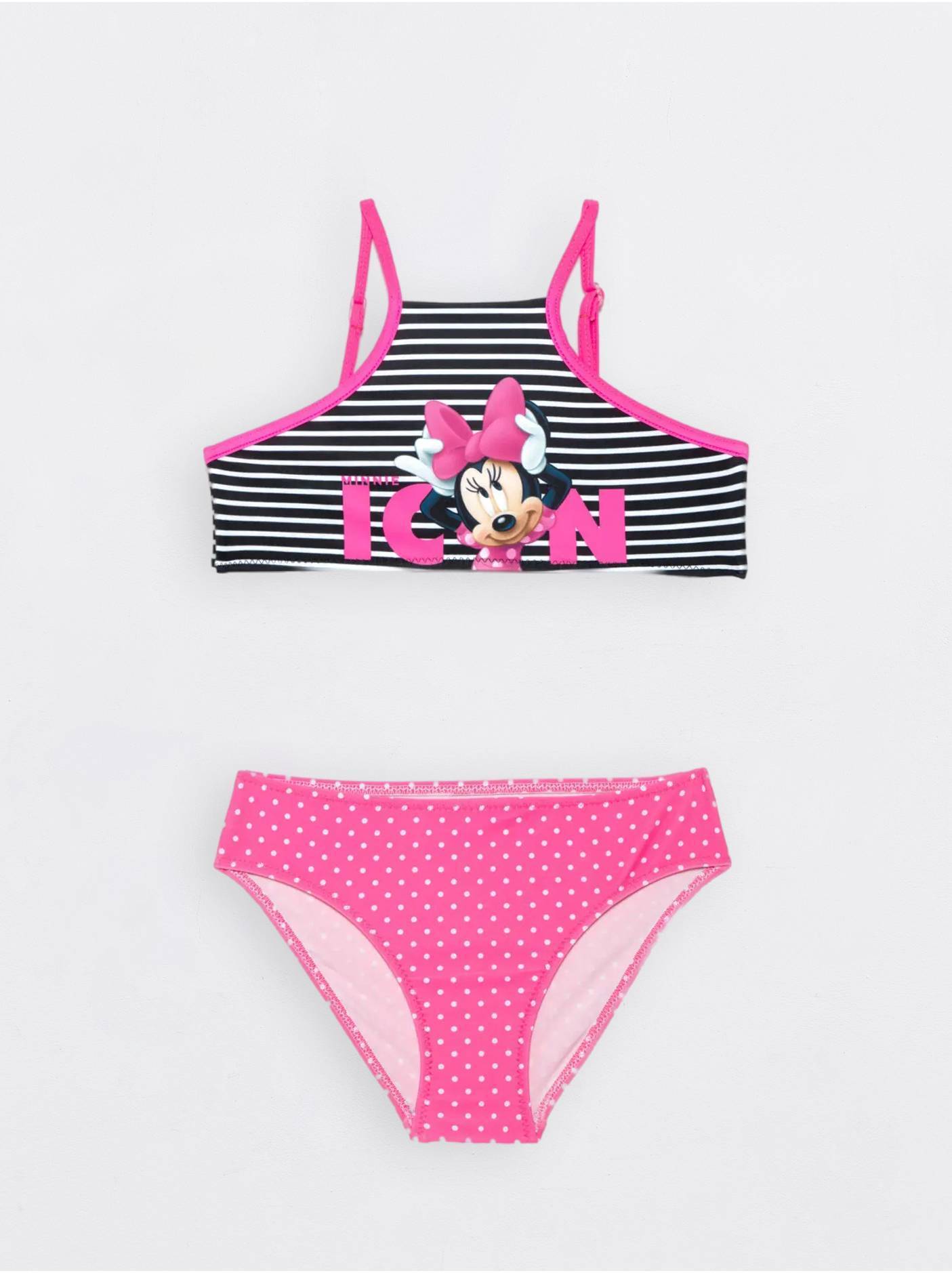Яркий купальник ICON с Минни Маус ©Disney Conte ⭐️, цвет black-pink, размер 110