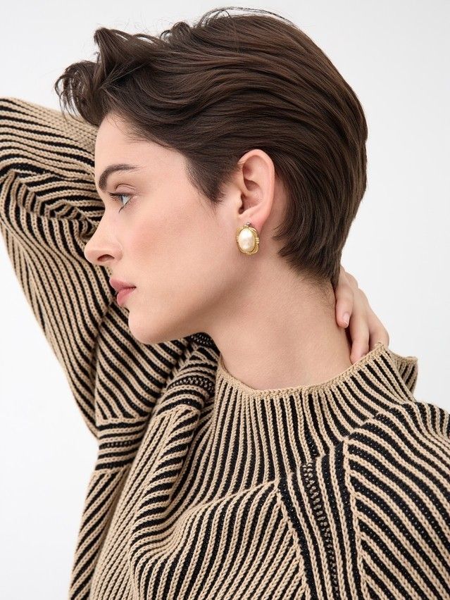 Джемпер женский CE LDK24121 24С-121СП, р.170-84, camel-black - 4