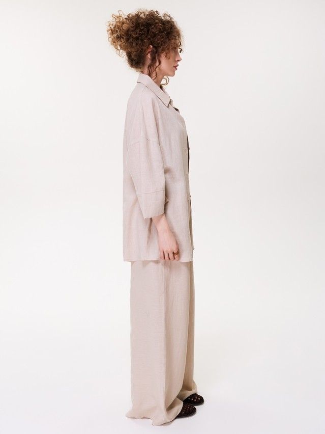 Рубашка жен. C LRU 3482, р.170-84-90, beige - 3