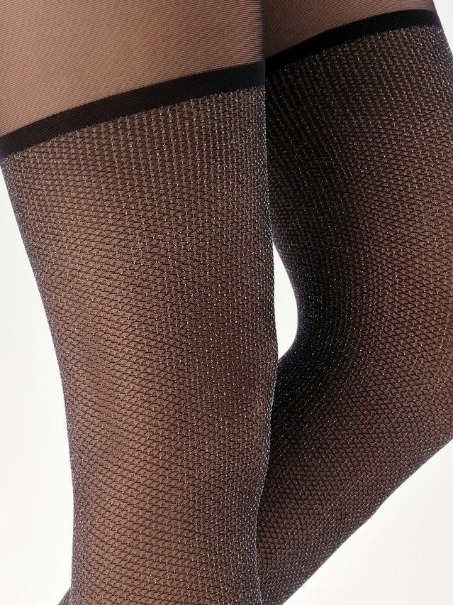 Колготки женские CE FANTASY LUREX NET, р.2, nero - 2