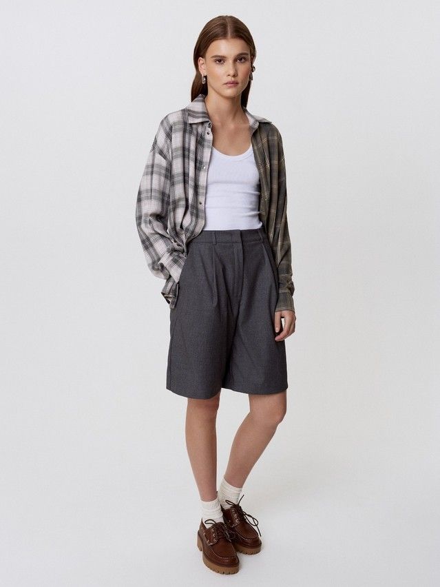 Рубашка женская C LRU 3464, р.170-84-90, beige-khaki - 1