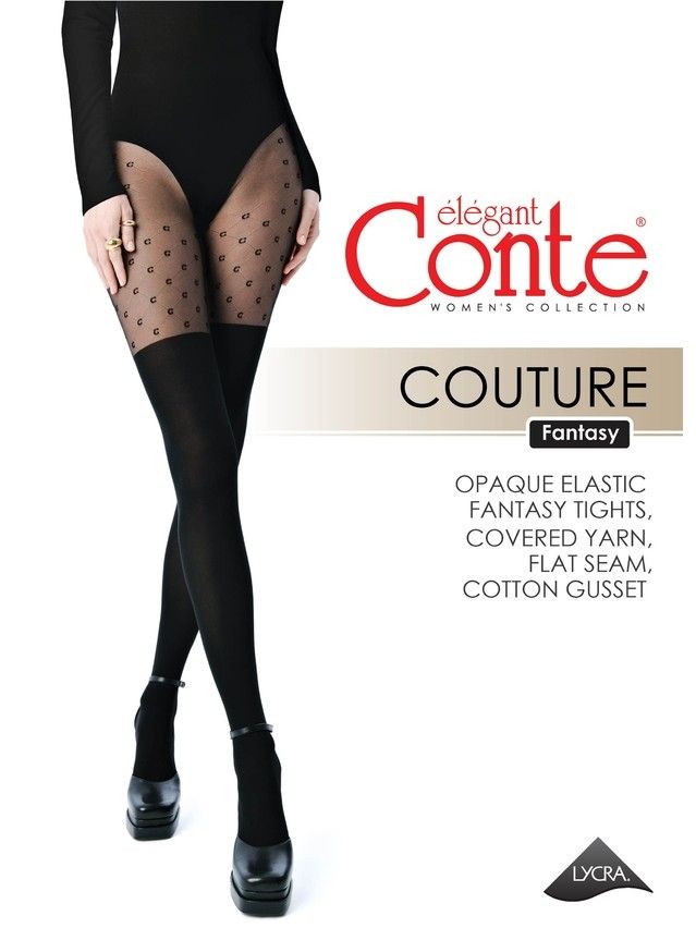 Колготки женские CE FANTASY COUTURE, р.2, nero - 4