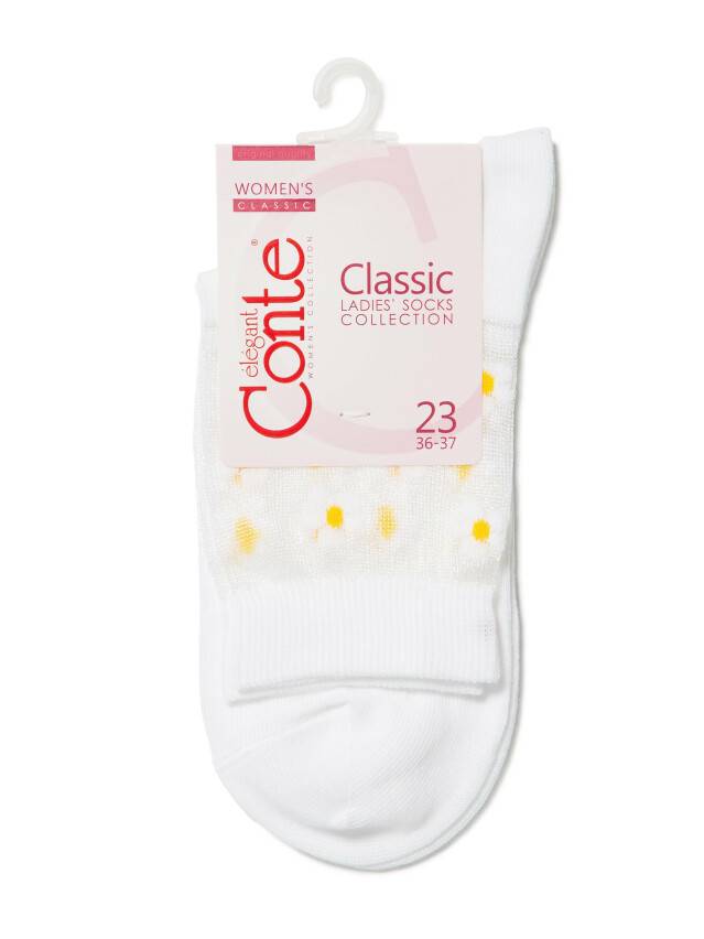 Носки хлопковые женские CLASSIC (rete) 16С-83СП, р. 36-37, белый, рис. 084 - 3