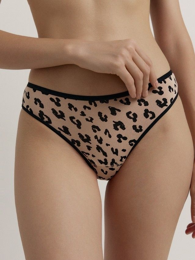 Трусы женские CE PRINT DOTS LB 2546, р.90, beige-black leo - 1