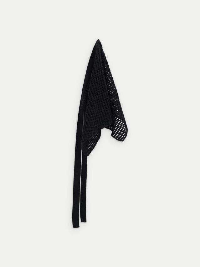 Платок жен. C LDK25195 25С-195СП, р.34*60, black - 11