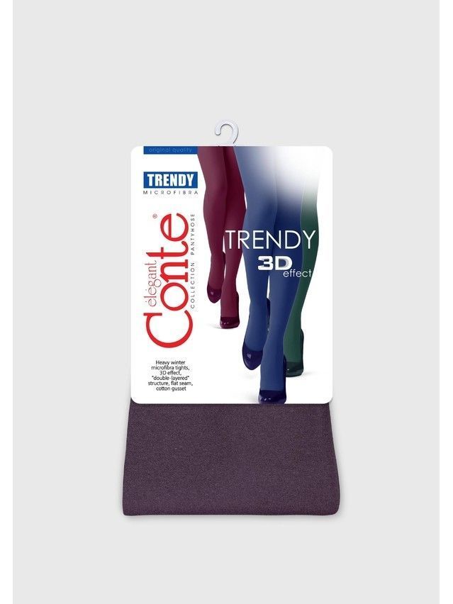 Колготки женские TRENDY MELANGE 60, р.2, melanzana - 6