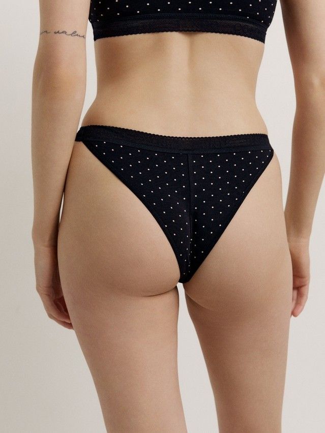 Трусы женские CE PRINT DOTS LTA 2542, р.90, black-cameo - 2