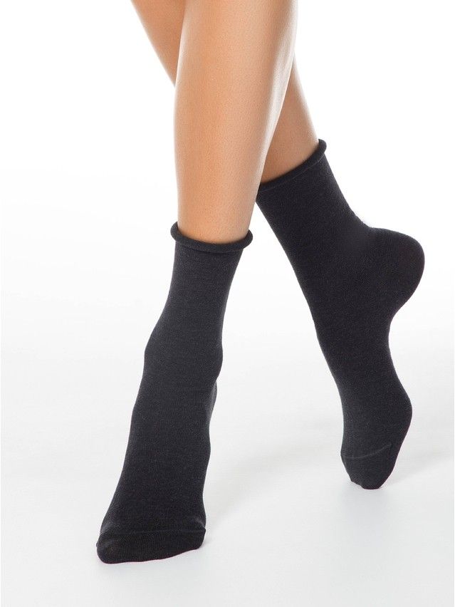 Носки женские хлопковые COMFORT (без резинки) 19С-101СП, р. 36-37, 000 графит - 1