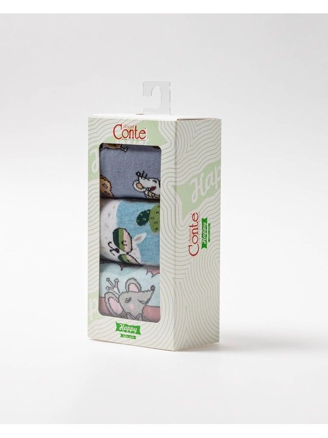 Носки женские хлопковые CE HAPPY (3 пары, коробочка) 18С-227СП, р.36-39, 766 ассорти - 1