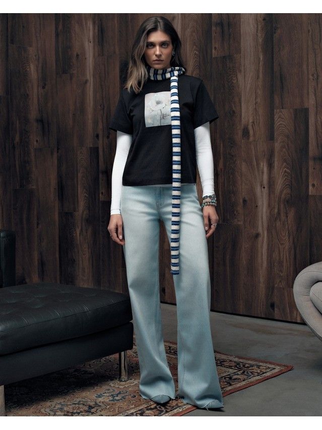 Джемпер женский C LD 3470, р.170-84, black-rosehip - 1