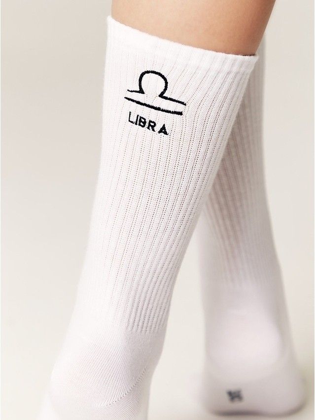 Носки женские хлопковые C FANTASY (с вышивкой) 24С-77СП, р.23-25, 638 белый - 5