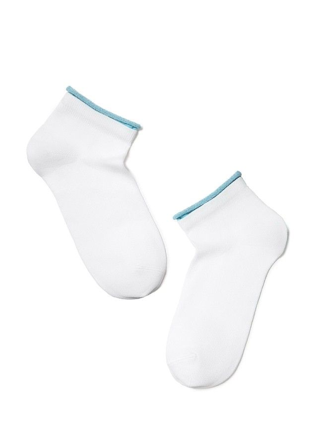 Носки хлопковые женские ACTIVE (декор. резинка) 12С-32СП, р. 36-37, 035 белый-светло-голубой - 2