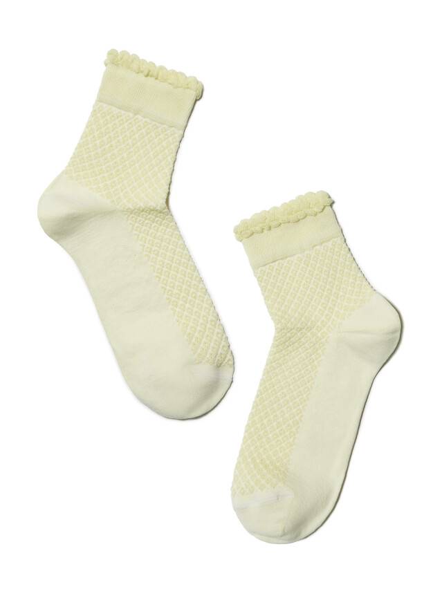 Носки хлопковые женские CLASSIC (тонкие, пикот) 15С-22СП, р. 36-37, салатовый, рис. 055 - 1