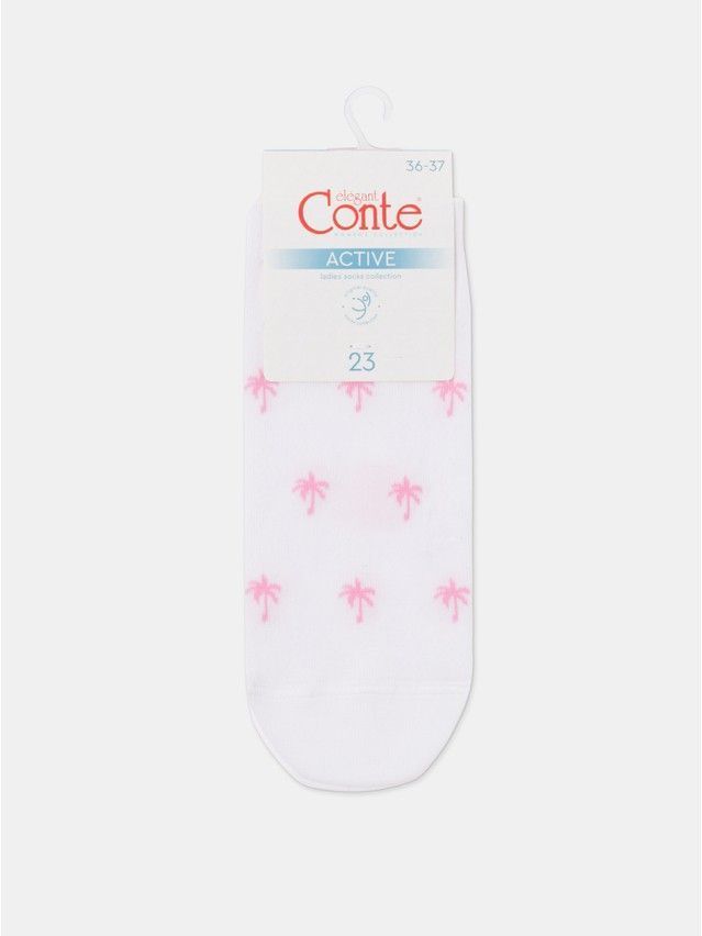 Носки женские хлопковые CE ACTIVE (короткие) 23С-111СП, р.23, 589 белый-розовый - 5