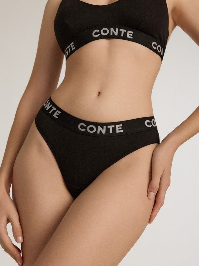 Трусы женские CE COMFY LINE LB 2993, р.90, black-silver - 2