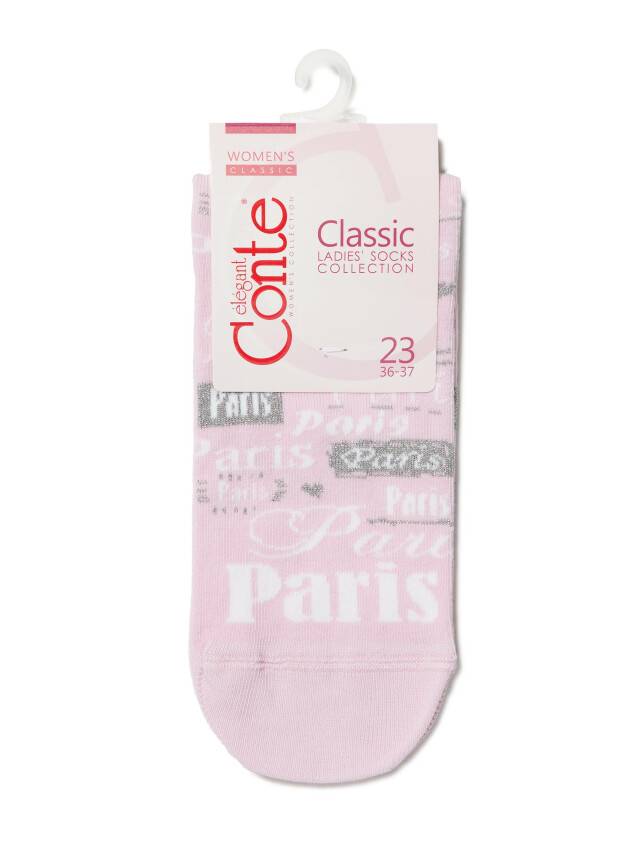 Носки хлопковые женские CLASSIC (люрекс) 16С-26СП, р. 36-37, светло-розовый, рис. 120 - 3