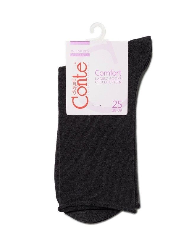 Носки женские хлопковые COMFORT (без резинки) 19С-101СП, р. 36-37, 000 графит - 3