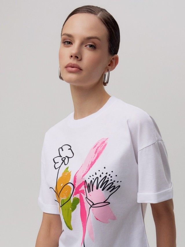 Джемпер женский CE LD 2680, р.170-92, white-abstract flowers - 1