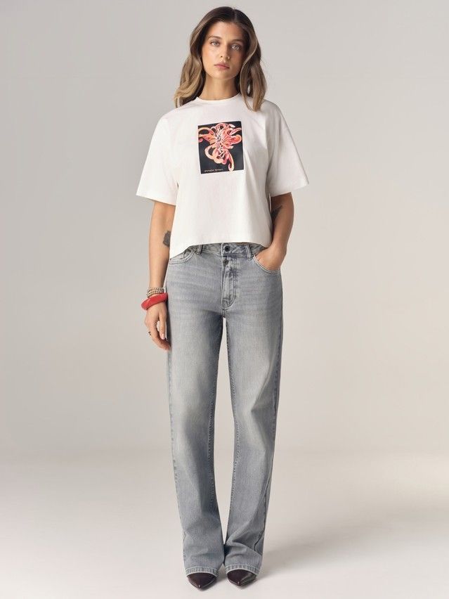 Джемпер женский C LD 3469, р.170-84, milk-abstract flower - 2