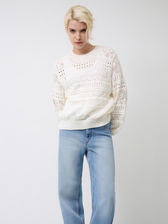 Джемпер женский CE LDK24111 24С-111СП, р.170-84, ecru - 5