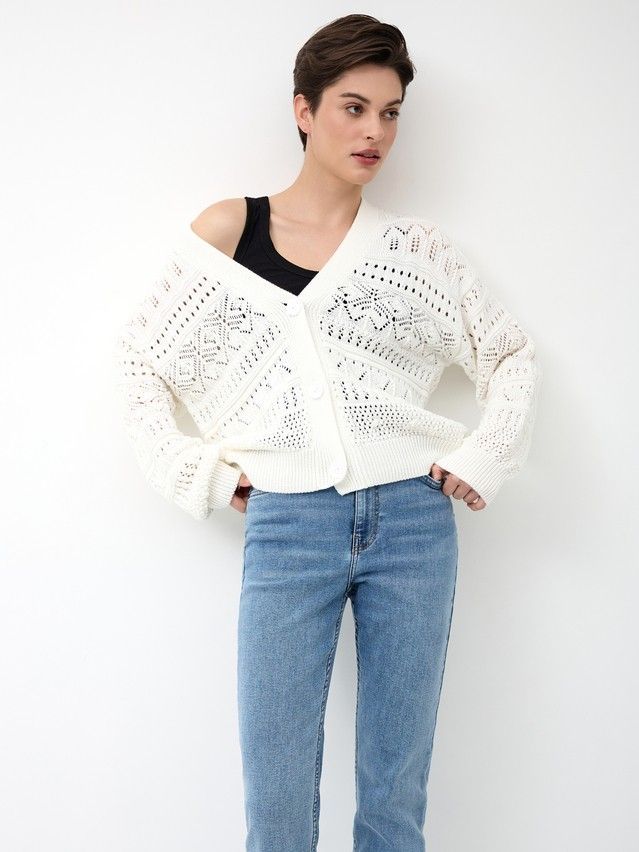 Жакет женский CE LDK24112 24С-112СП, р.170-84-88, ecru - 1