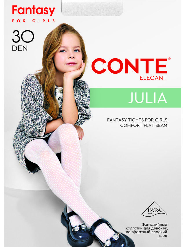 Колготки детские полиамидные CE JULIA, р.116-122, bianco - 4