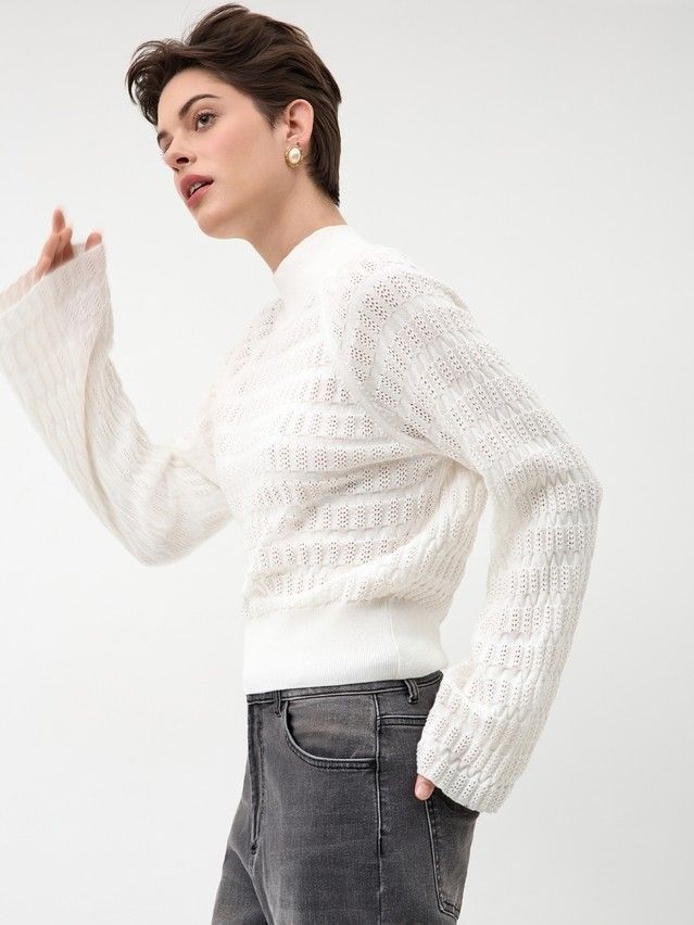 Джемпер женский CE LDK24107 24С-107СП, р.170-84, ecru - 5