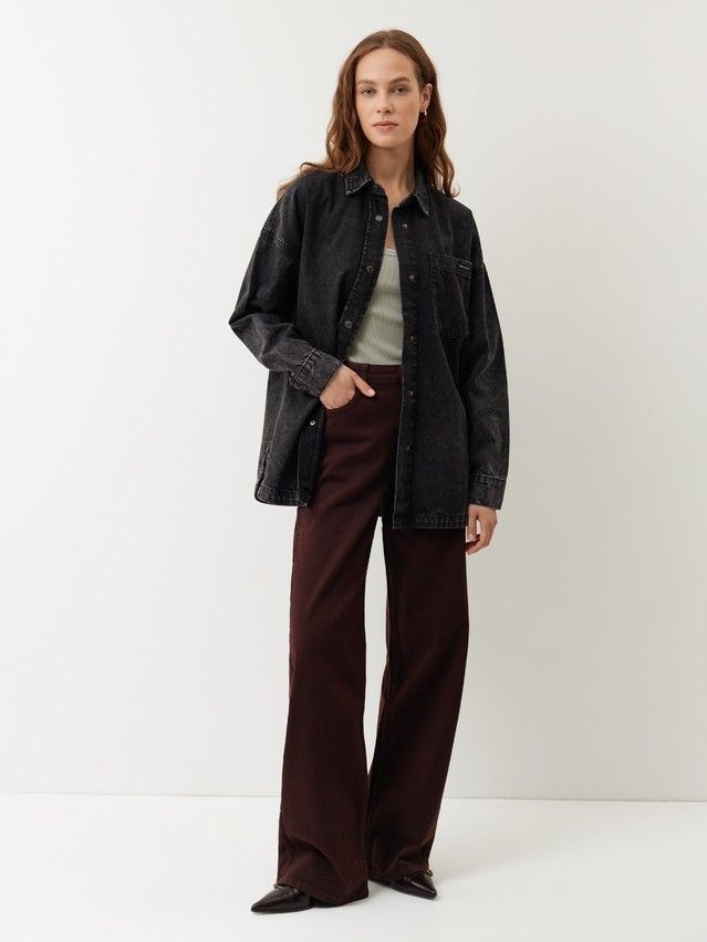 Ветровка джинсовая жен. C CON-984, р.170-84-90, washed black - 1
