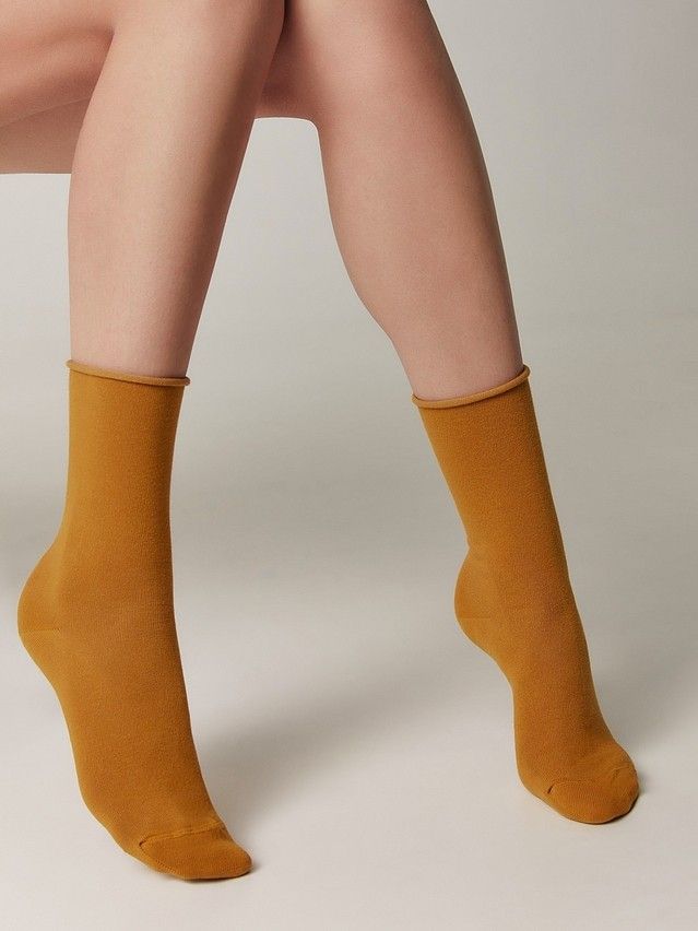 Носки женские хлопковые CE COMFORT (без резинки) 19С-101СП, р.36-37, 000 горчичный - 1