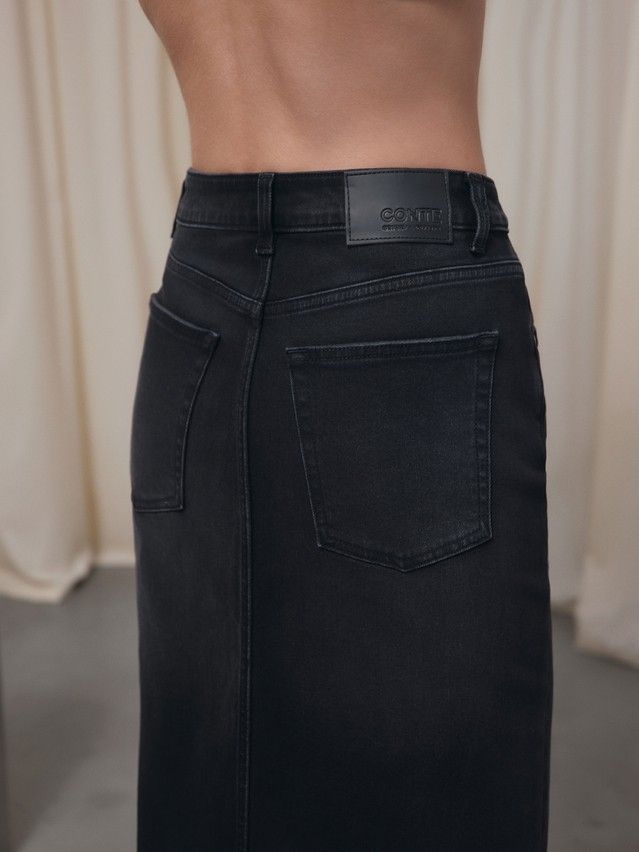 Юбка джинсовая женская C CON-819, р.170-90, washed black - 3