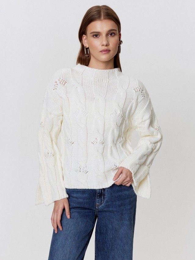 Джемпер женский CE LDK24134 24С-134СП, р.170-84, ecru - 1