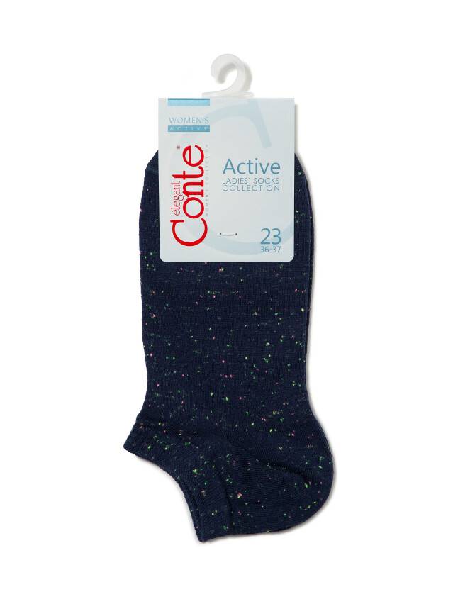 Носки хлопковые женские ACTIVE (ультракороткие, pixels) 16С-62СП, р. 36-37, темно-синий, рис. 085 - 3