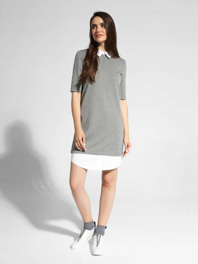 Платье LPL 1052, р.164-84-90, grey-white - 1